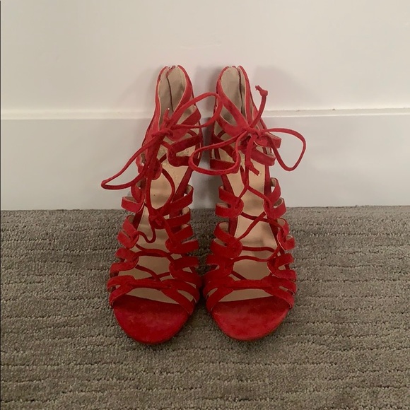 Vince Camuto Shoes - Vince Camuto Strappy Red Heels